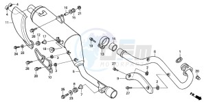 XR125L drawing EXHAUST MUFFLER