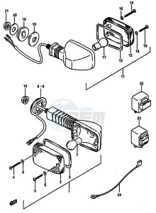 GSX-R750 (F-G-H) drawing TURN SIGNAL LAMP (E2,4,15,16,17,18,21,22,25,34,39,55)