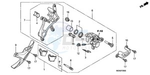 CRF450RA Europe Direct - (ED) drawing REAR BRAKE CALIPER