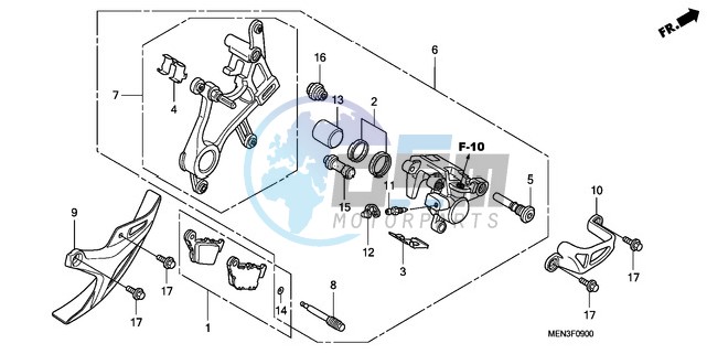 REAR BRAKE CALIPER