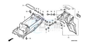 CBF600N9 France - (F / CMF) drawing REAR FENDER