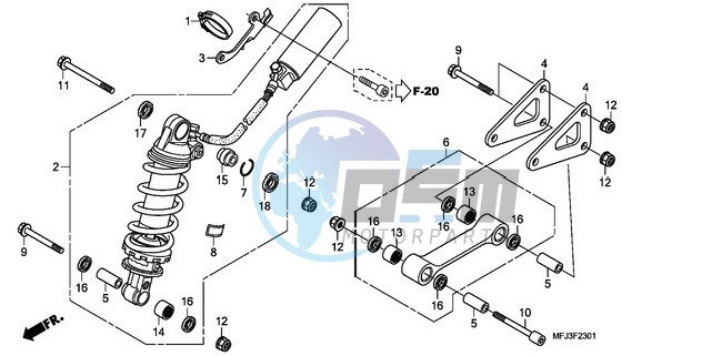 REAR CUSHION (CBR600RA)