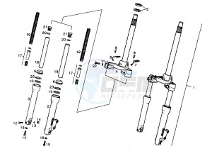 ATLANTIS - 50 cc drawing FRONT FORK