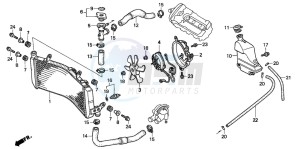 CBR600F2 drawing RADIATOR (CBR600FS/3S/T/3T/SET)