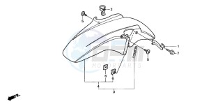 CBF600N drawing FRONT FENDER