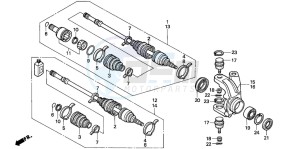 TRX300 FOURTRAX 300 drawing KNUCKLE/DRIVESHAFT