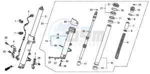 CB1300S CB1300SUPERBOLD'OR drawing FRONT FORK