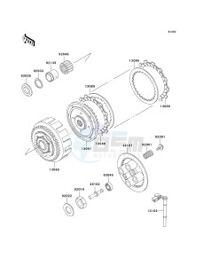 EX 250 F [NINJA 250R] (6F-7F) F7F drawing CLUTCH