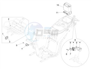 LIBERTY 50 CORPORATE NO ABS E4 (EMEA) drawing Remote control switches - Battery - Horn