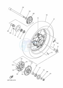 XT1200Z XT1200Z SUPER TENERE ABS (BP87) drawing REAR WHEEL