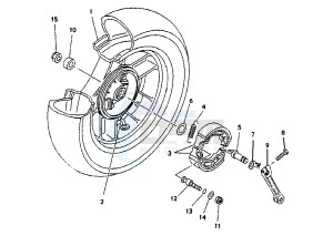 YP MAJESTY 125 drawing REAR WHEEL