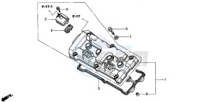 CB900F HORNET 900 drawing CYLINDER HEAD COVER