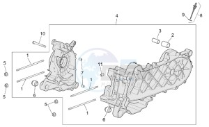 Scarabeo 50 4t 2v e2 drawing Crankcase