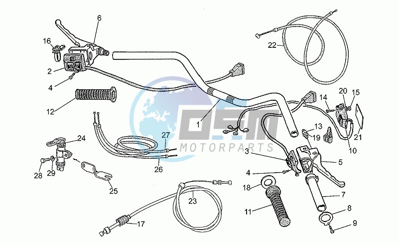 Handlebar-controls, 1st series