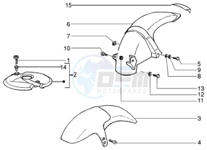 Runner 200 VXR 4t drawing Front and rear mudguard