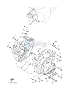 YB125 (2CS7) drawing CARTER CRANKCASE