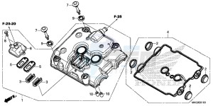 CMX500AH UK - (E) drawing CYLINDER HEAD COVER