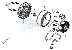 X'PRO 50 (45 KMH) (AE05W4-FR) (L4-M1) (M1 - 2021) drawing FLYWHEEL - MAGNETO