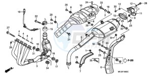 CBR600RAA BR / ABS - (BR / ABS) drawing EXHAUST MUFFLER