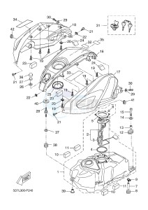 MT125 MT-125 (5D7L) drawing FUEL TANK