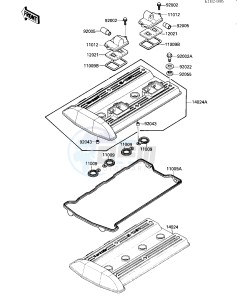 ZX 1000 A [NINJA 1000R] (A1-A2) [NINJA 1000R] drawing CYLINDER HEAD COVER