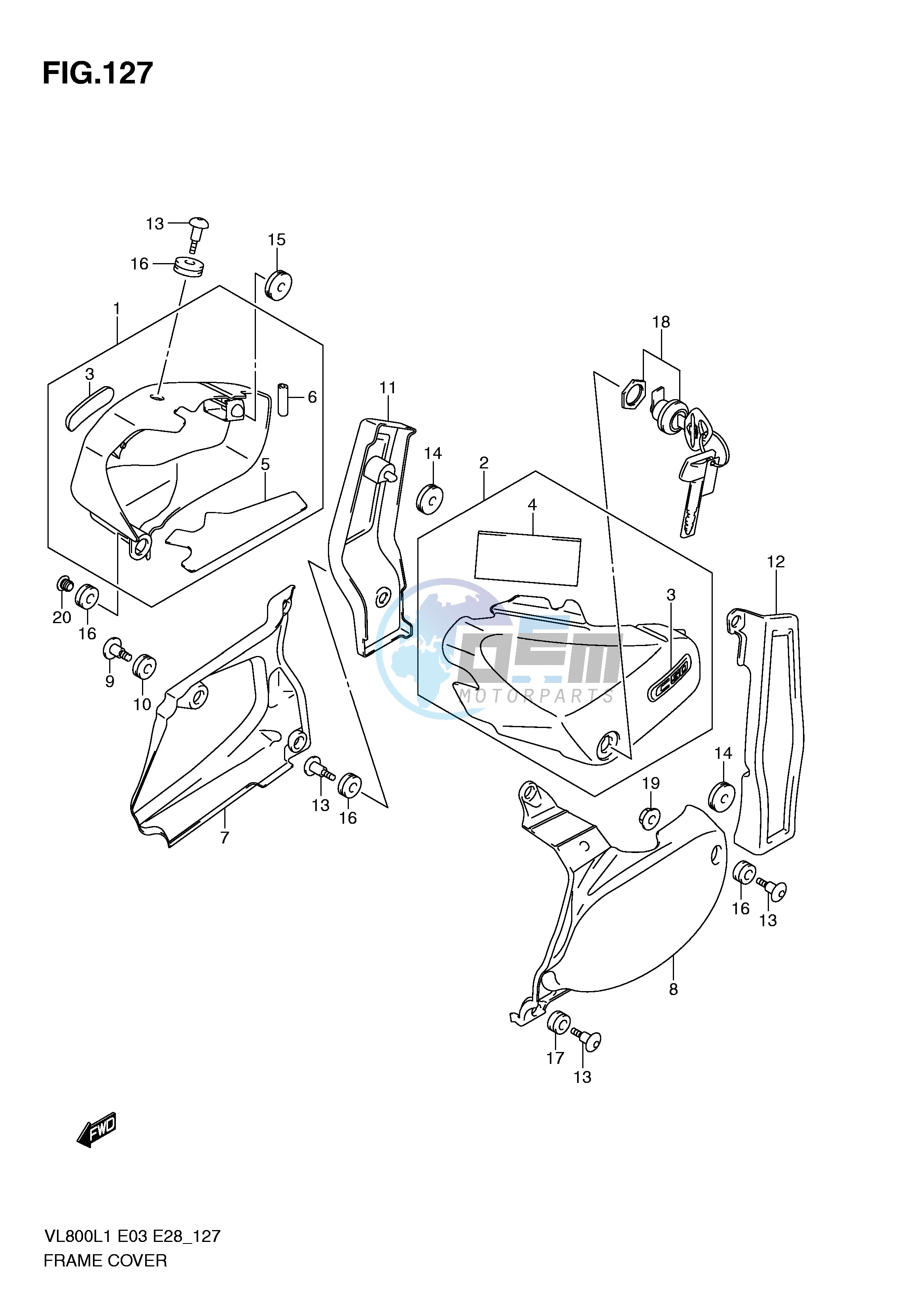 FRAME COVER (VL800CL1 E3)