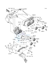 ZX 1400 A [NINJA ZX-14] (A6F-A7FA) A6F drawing HEADLIGHT-- S- -