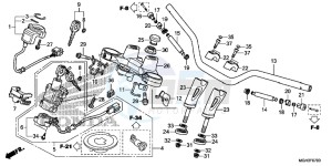 VFR1200XDC drawing HANDLE PIPE/TOP BRIDGE