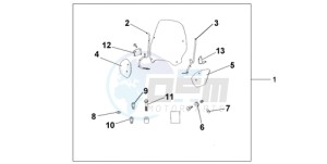 PES125R9 Europe Direct - (ED / STC) drawing WINDSHIELD