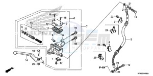 GLR1251WHH UK - (E) drawing FRONT BRAKE MASTER CYLINDER