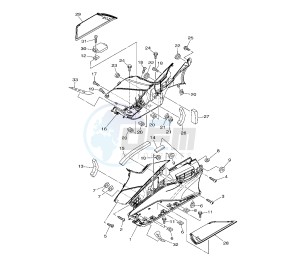 XP T-MAX ABS SV 500 drawing STAND AND FOOTREST 2