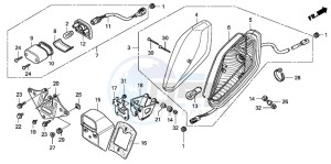 VT750C drawing TAILLIGHT