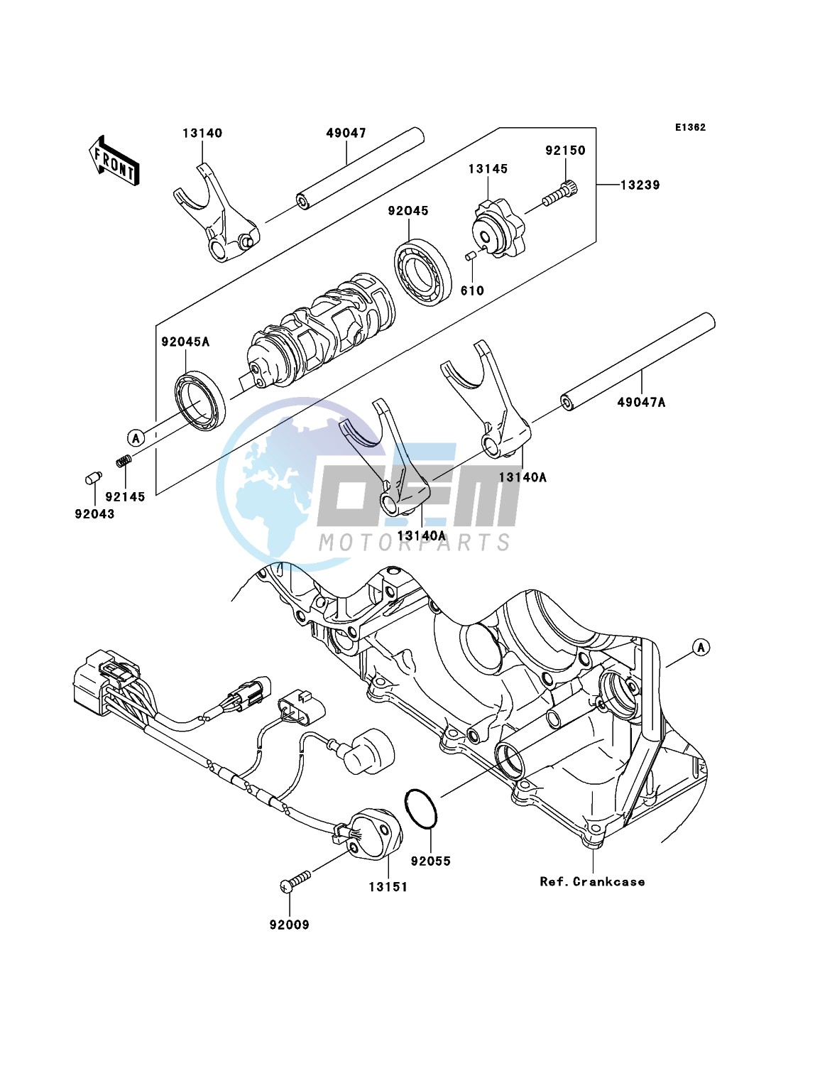 Gear Change Drum/Shift Fork(s)