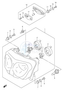 GSX750F (E2) drawing HEADLAMP