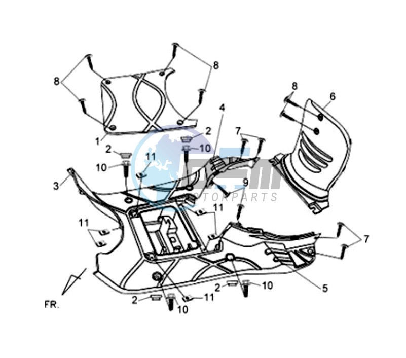 FOOTREST / FRAME COWLING