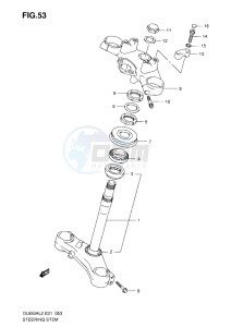 DL650 drawing STEERING STEM