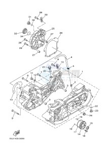 YFM125A YFM125GB GRIZZLY 125 (1PY2 1PY3 1PY1) drawing CRANKCASE