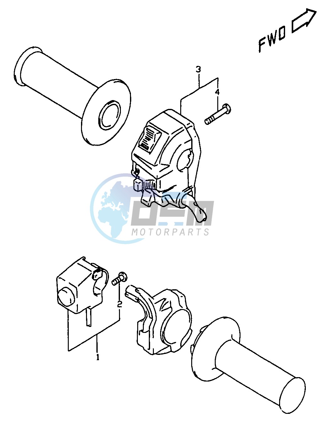 HANDLE SWITCH (MODEL W X, E24)