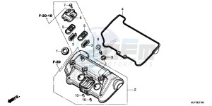 CRF1000AG CRF1000 - Africa Twin - ABS Europe Direct - (ED) drawing CYLINDER HEAD COVER