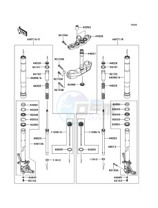 Z750R ABS ZR750PCF UF (UK FA) XX (EU ME A(FRICA) drawing Front Fork