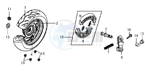 SHARK 50 drawing REAR WHEEL