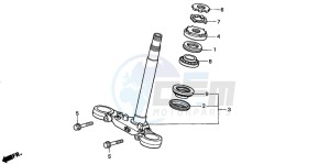 CB900F CB900 HORNET drawing STEERING STEM