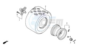 TRX450ER drawing REAR WHEEL