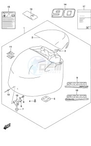 DF 90A drawing Engine Cover