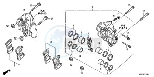 CBR1000RRC drawing FRONT BRAKE CALIPER (CBR1000RR/RA)