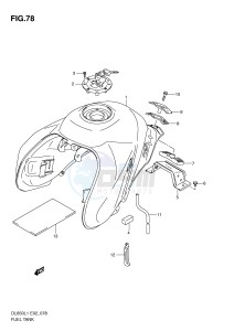 DL650 (E2) V-Strom drawing FUEL TANK (DL650AL1 E19)