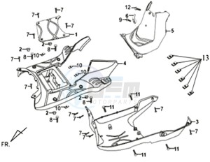 X'PRO 50 (25 KM/H) (AE05W5-NL) (L4-M1) drawing FLOOR PANEL CENTER COVER