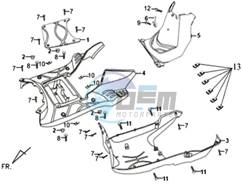 FLOOR PANEL CENTER COVER