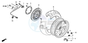 GL1800A drawing REAR WHEEL