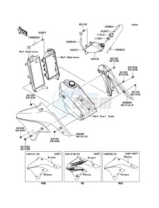 KLX450R KLX450ACF EU drawing Engine Shrouds